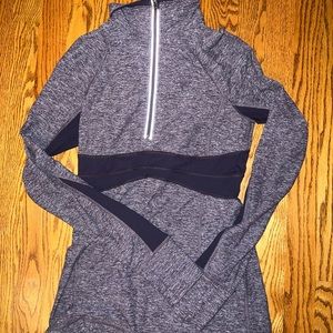 Heather Black/Gray Lululemon Half Zip